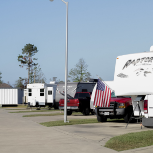 RV Park with American Flag